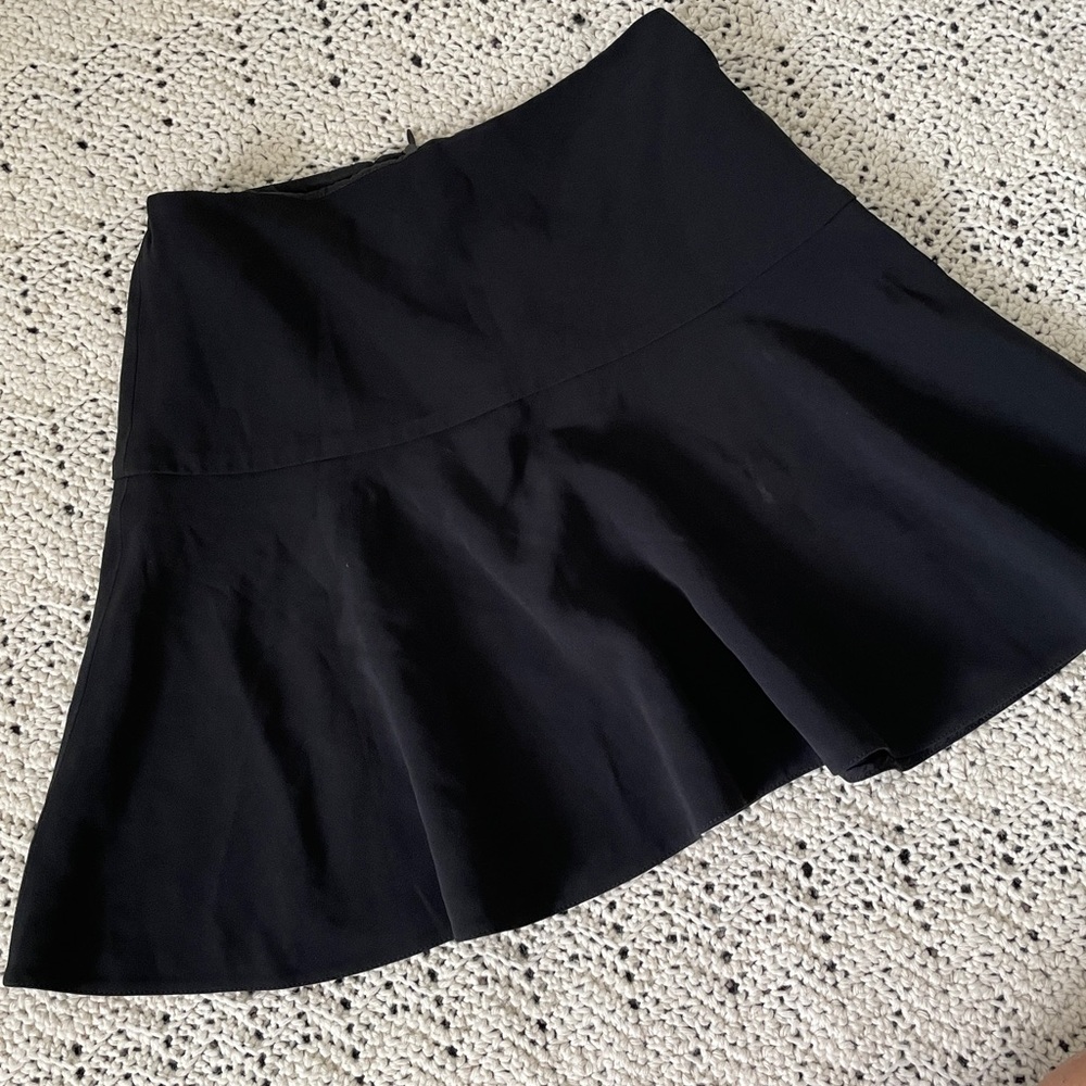 Red Valentino Circle Skater Mini Skirt Black (Size 8)
